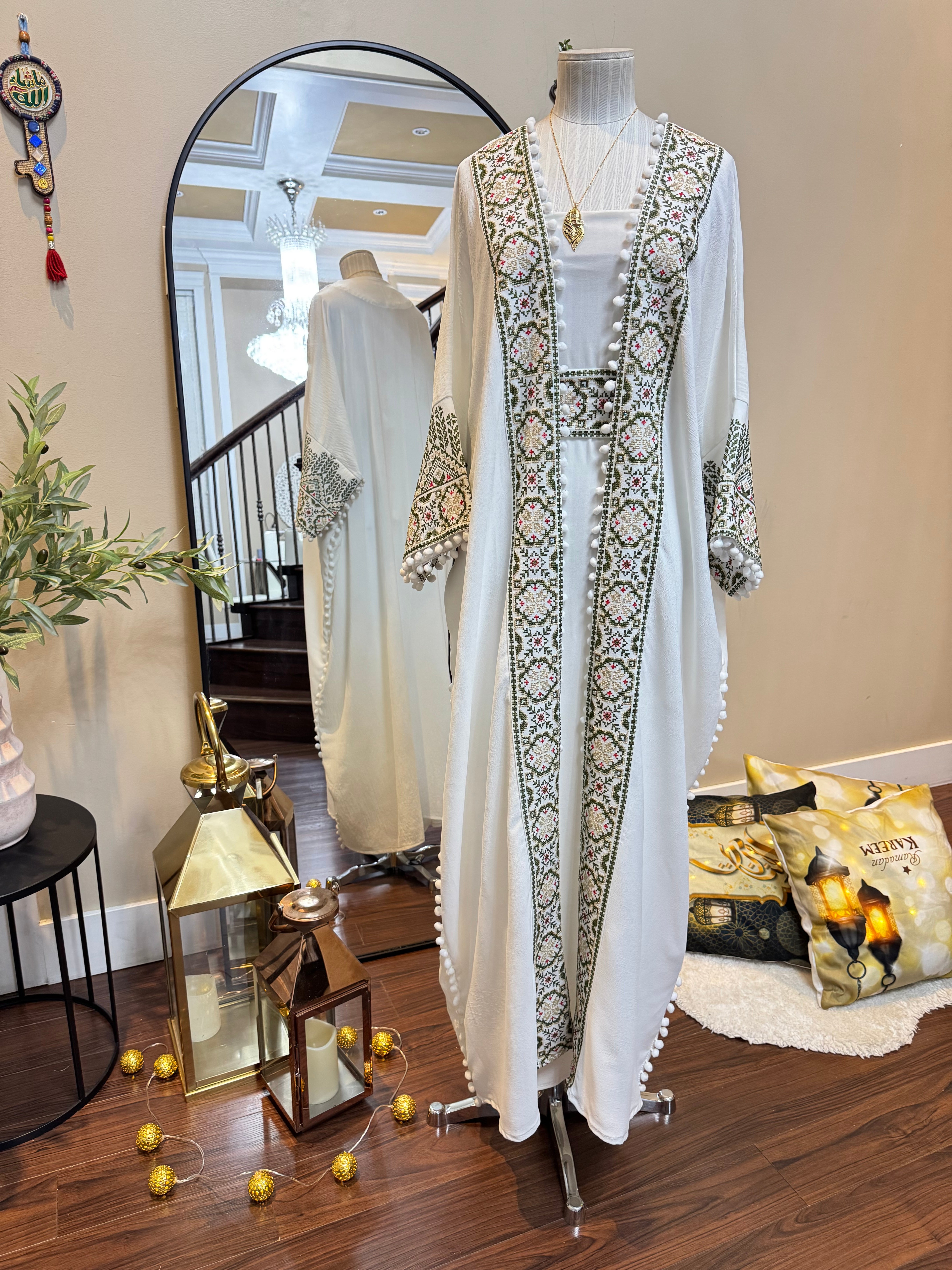 Embroidery Abaya with belt