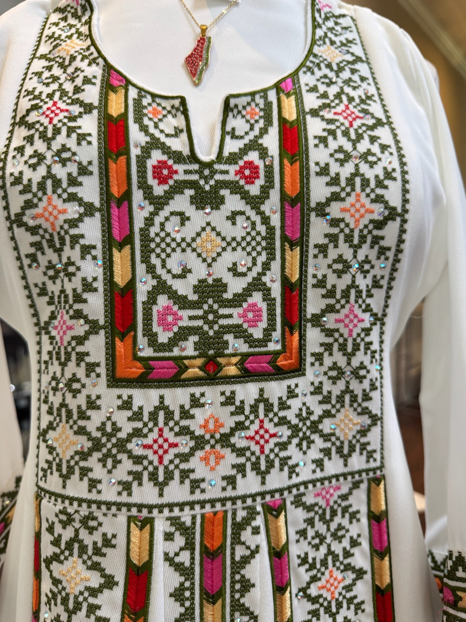 Embroidery Palestinian Girl Dress Thobe Tatreez ثوب بناتي