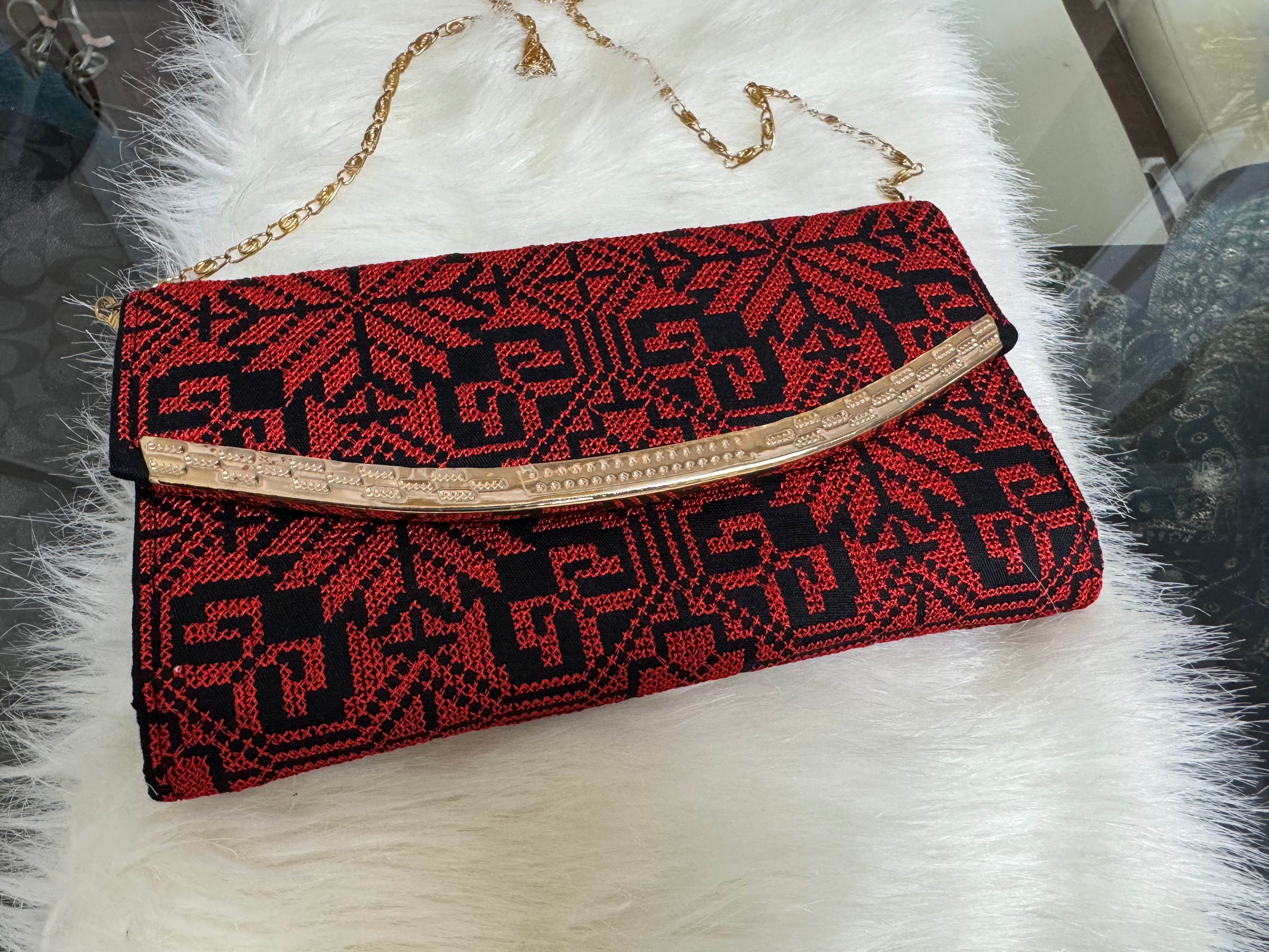 Palestinian Embroidered Crossbody Wallet