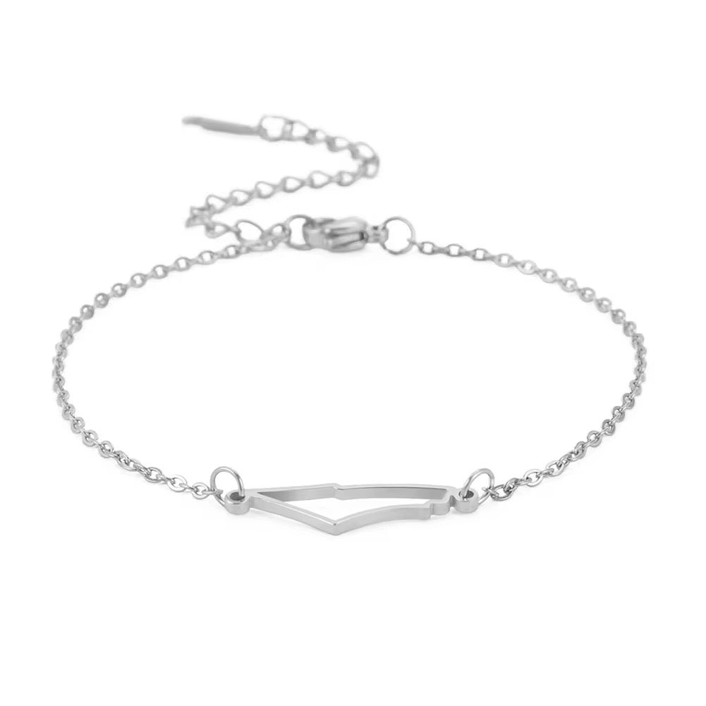Palestine Map Pendant Bracelet
