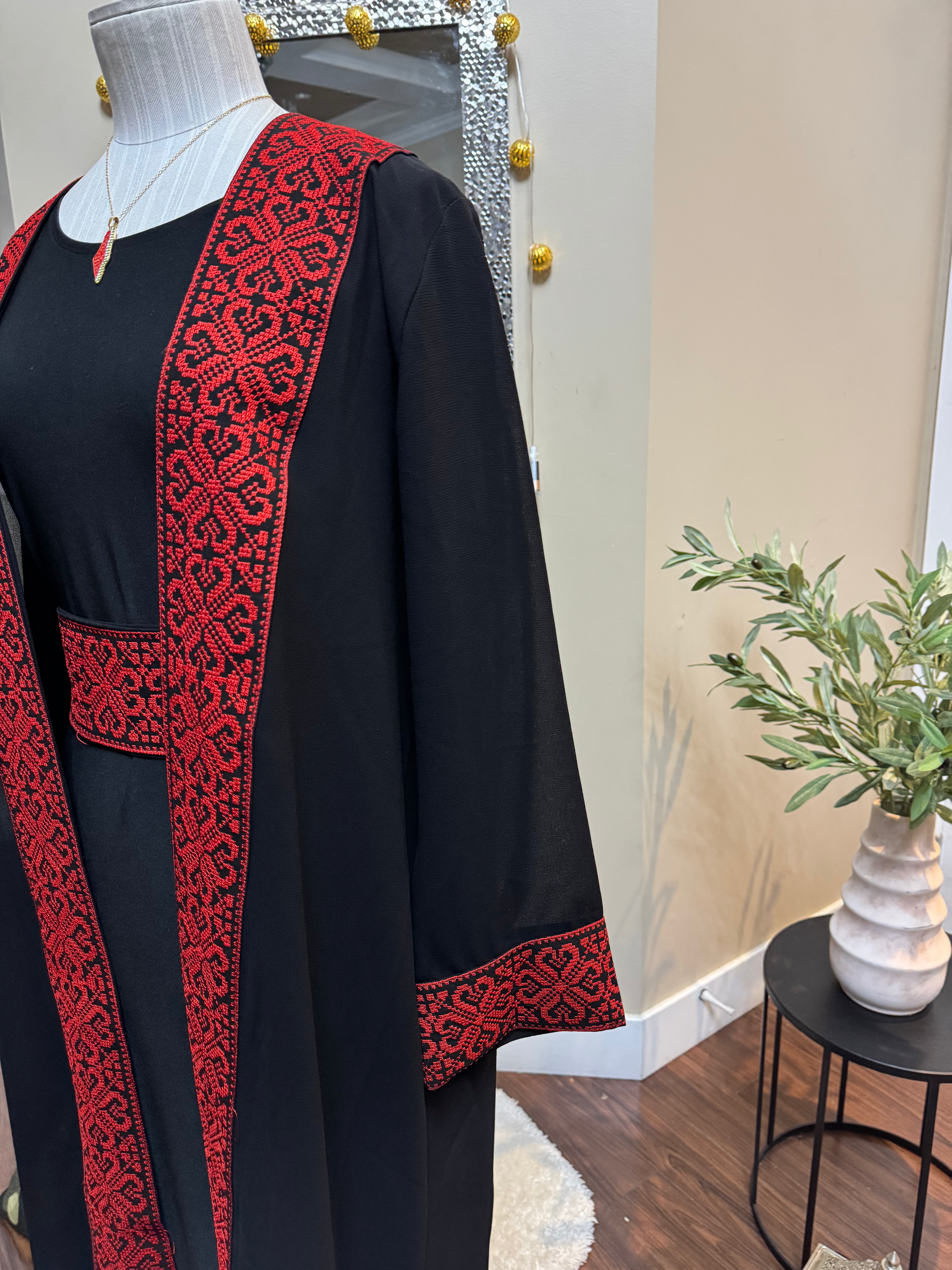 Rose Embroidered Abaya