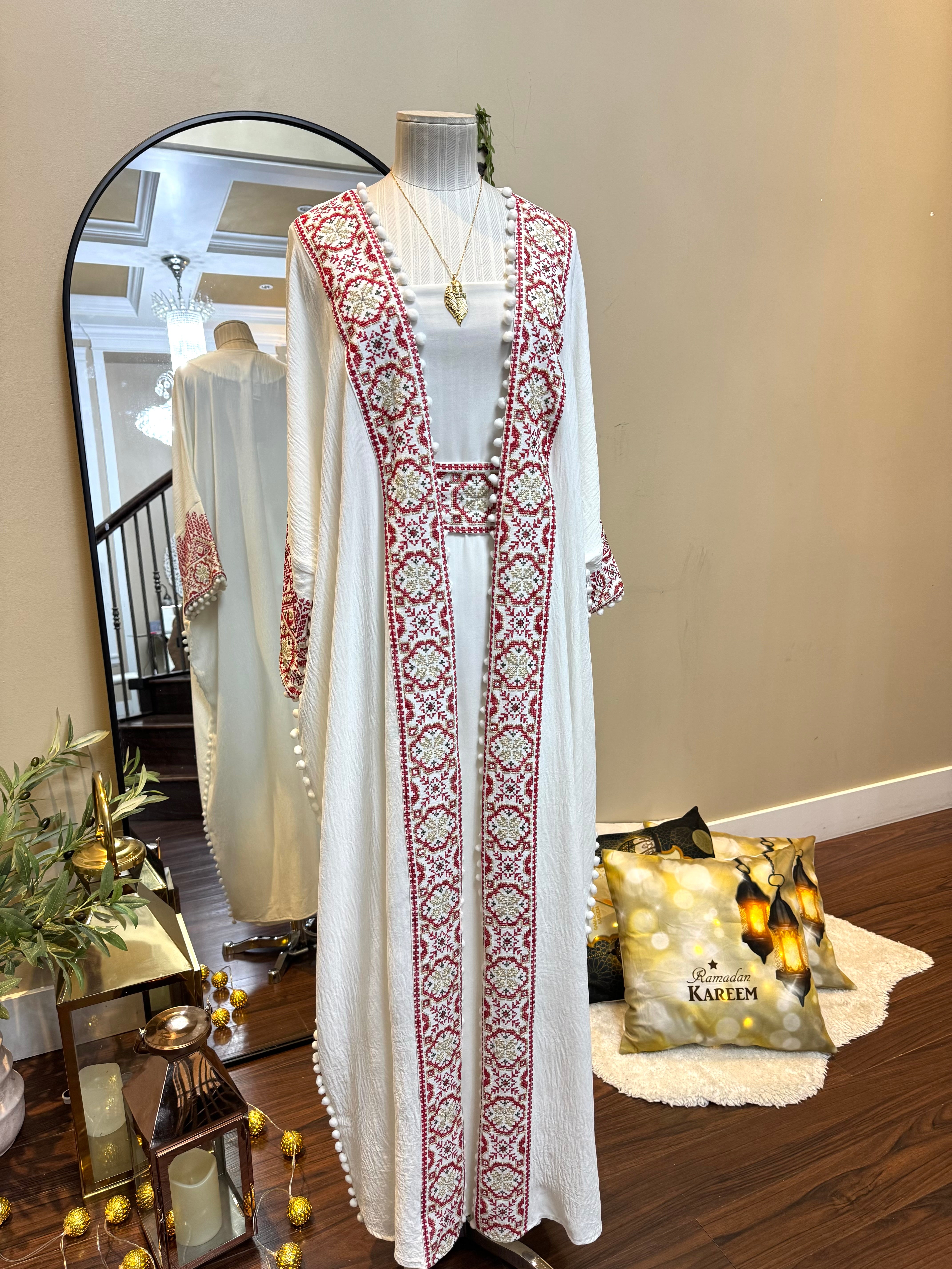Embroidery Abaya with belt