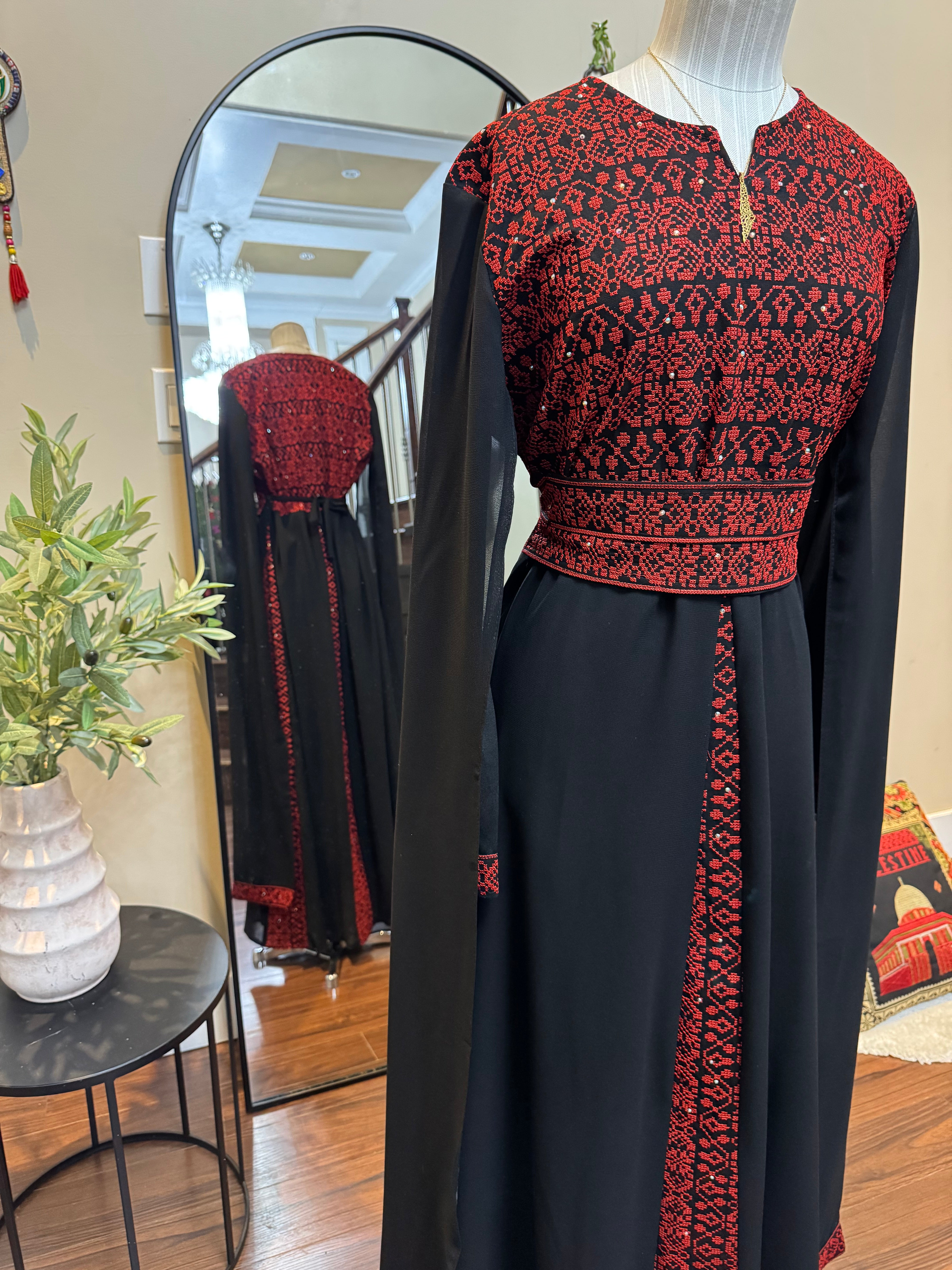 Ghazal Thobe – Elegant Palestinian Embroidered Dress