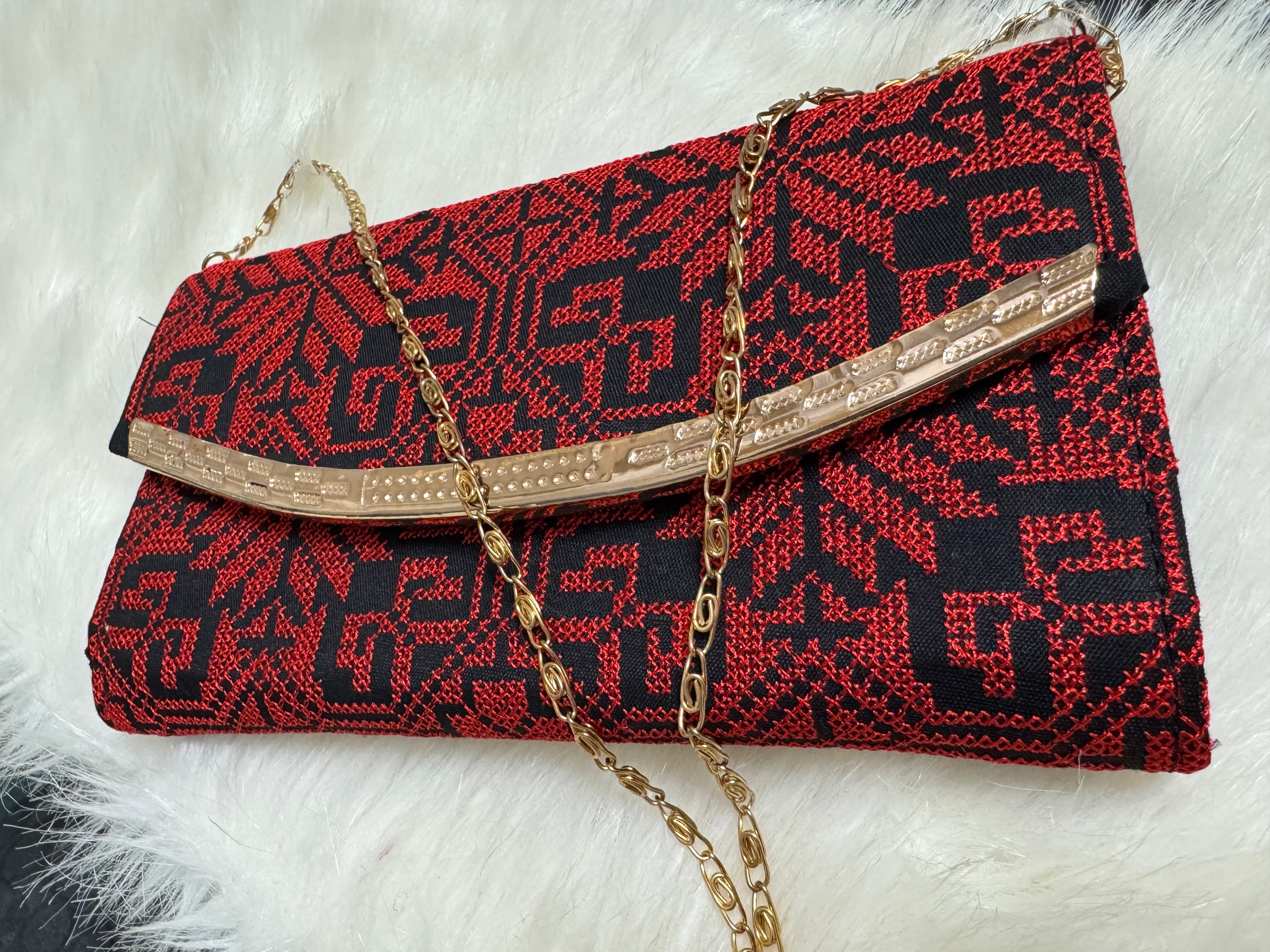 Palestinian Embroidered Crossbody Wallet