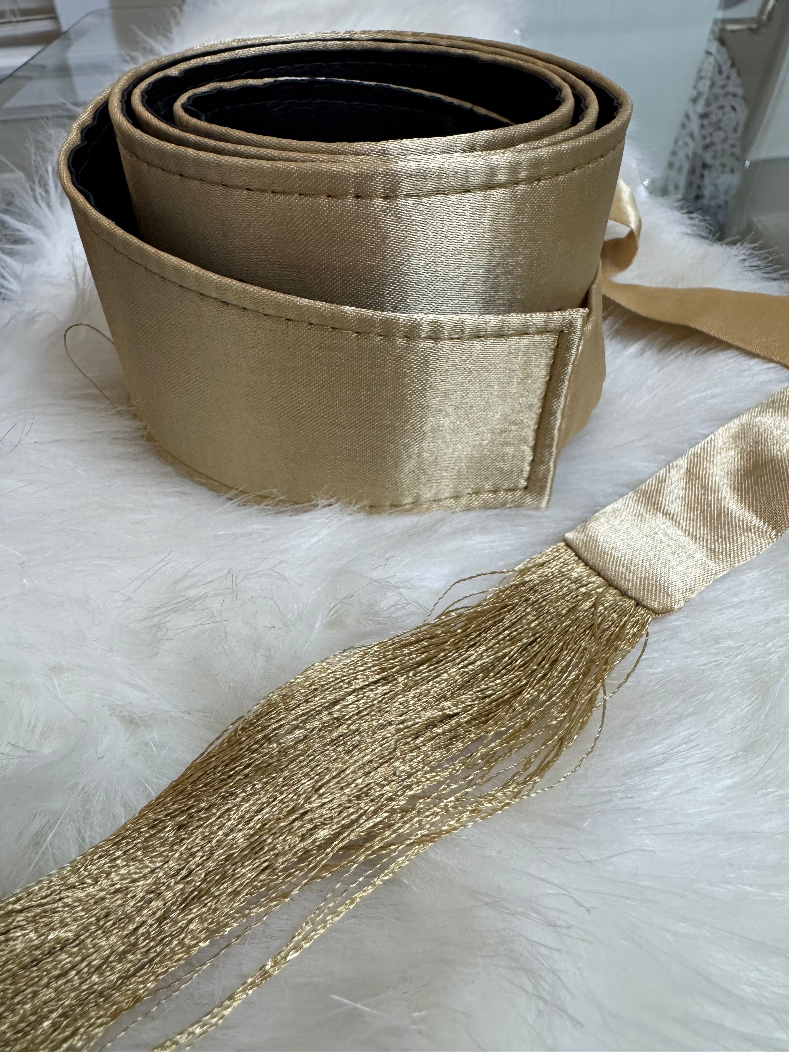 Wide Satin Belt
