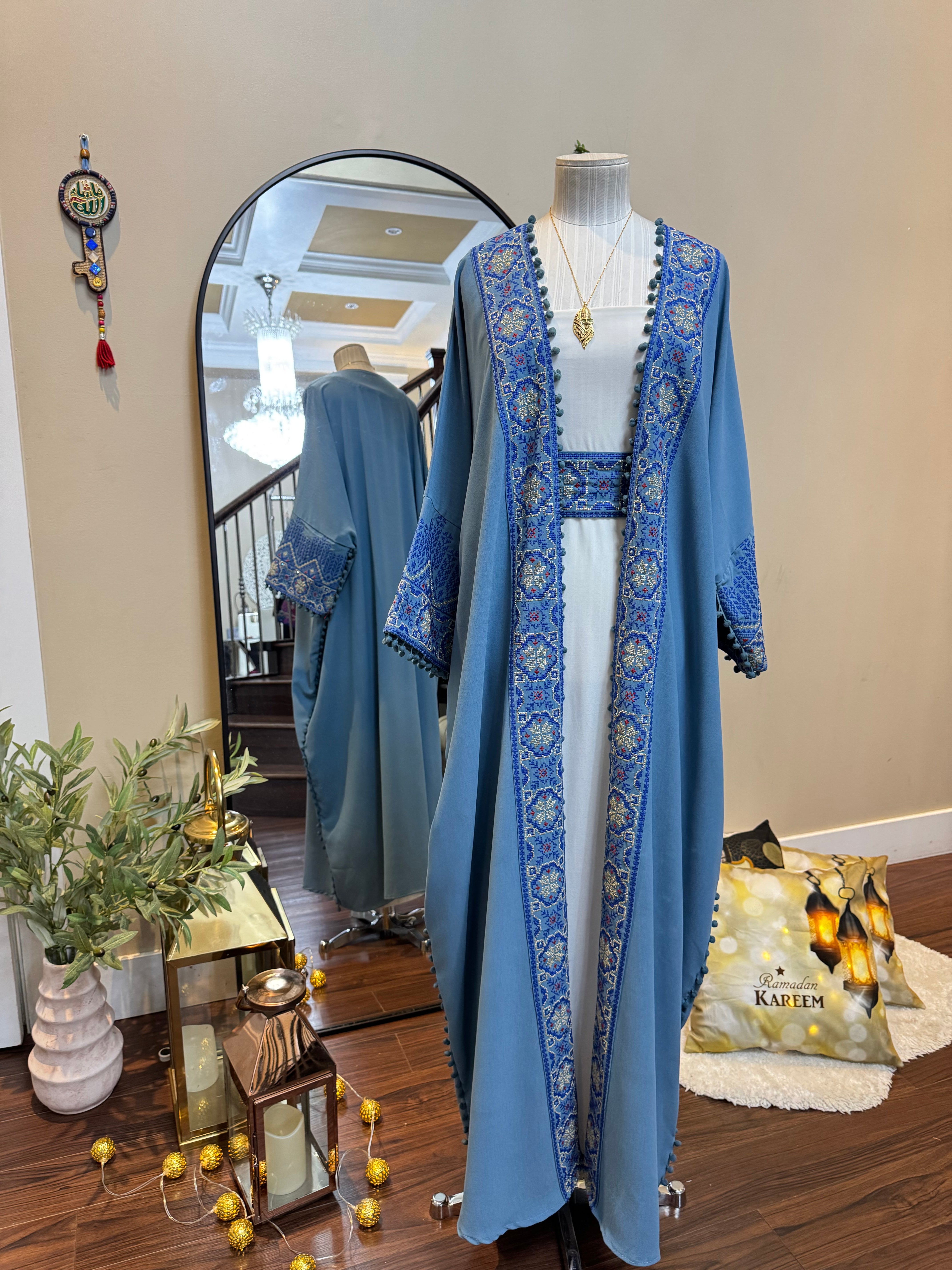Embroidery Abaya with belt