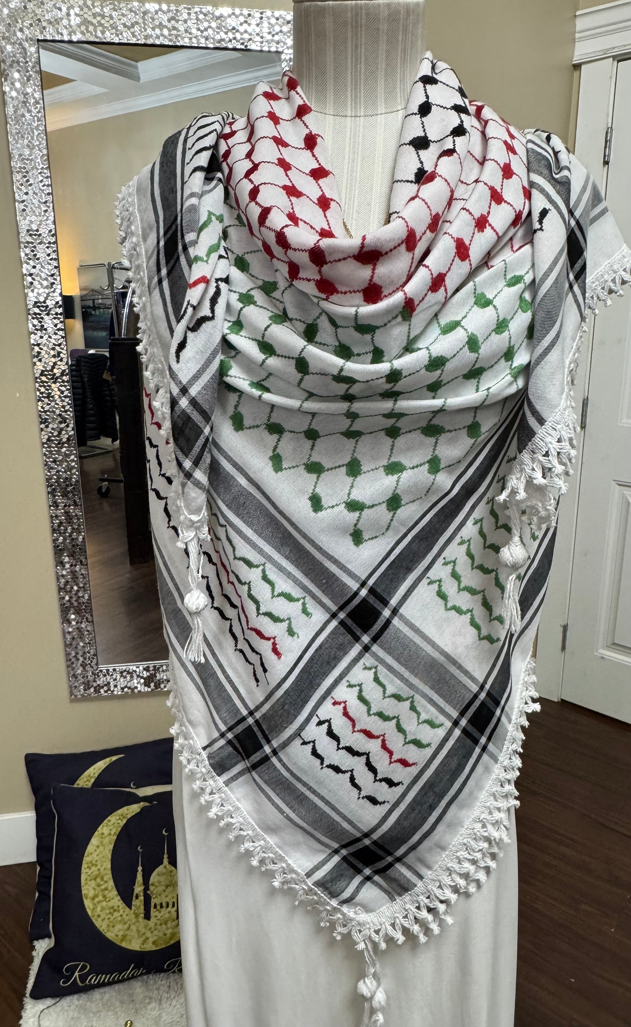 Palestinian Traditional Koffiyeh (Flag Color)