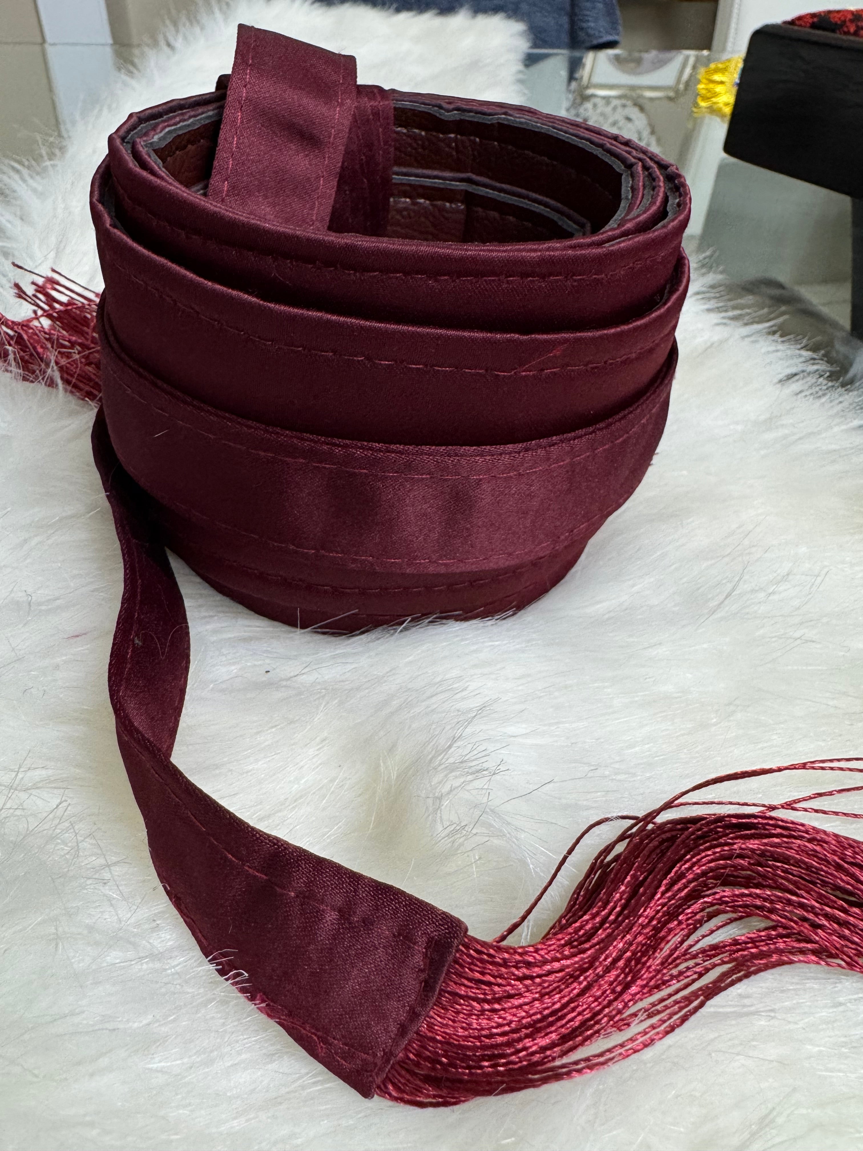 Wide Satin Belt