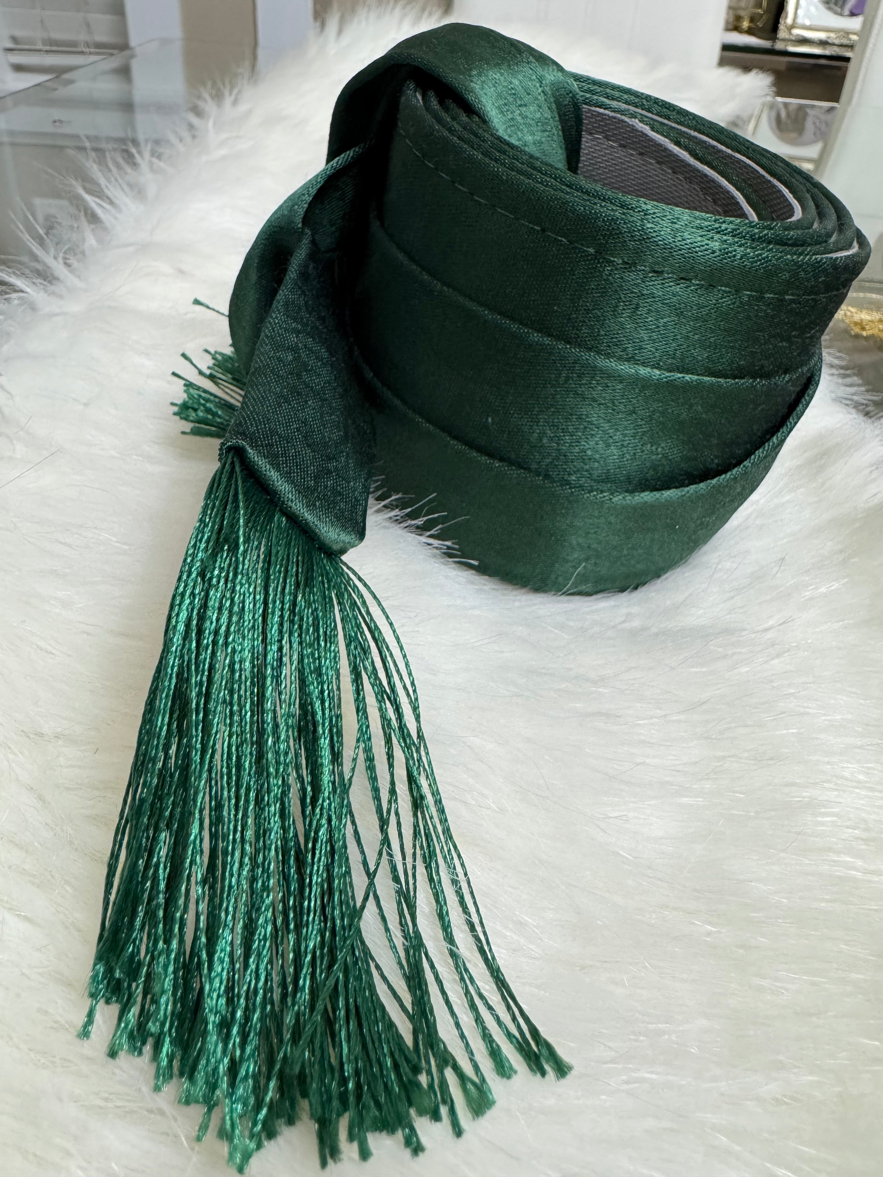 Wide Satin Belt