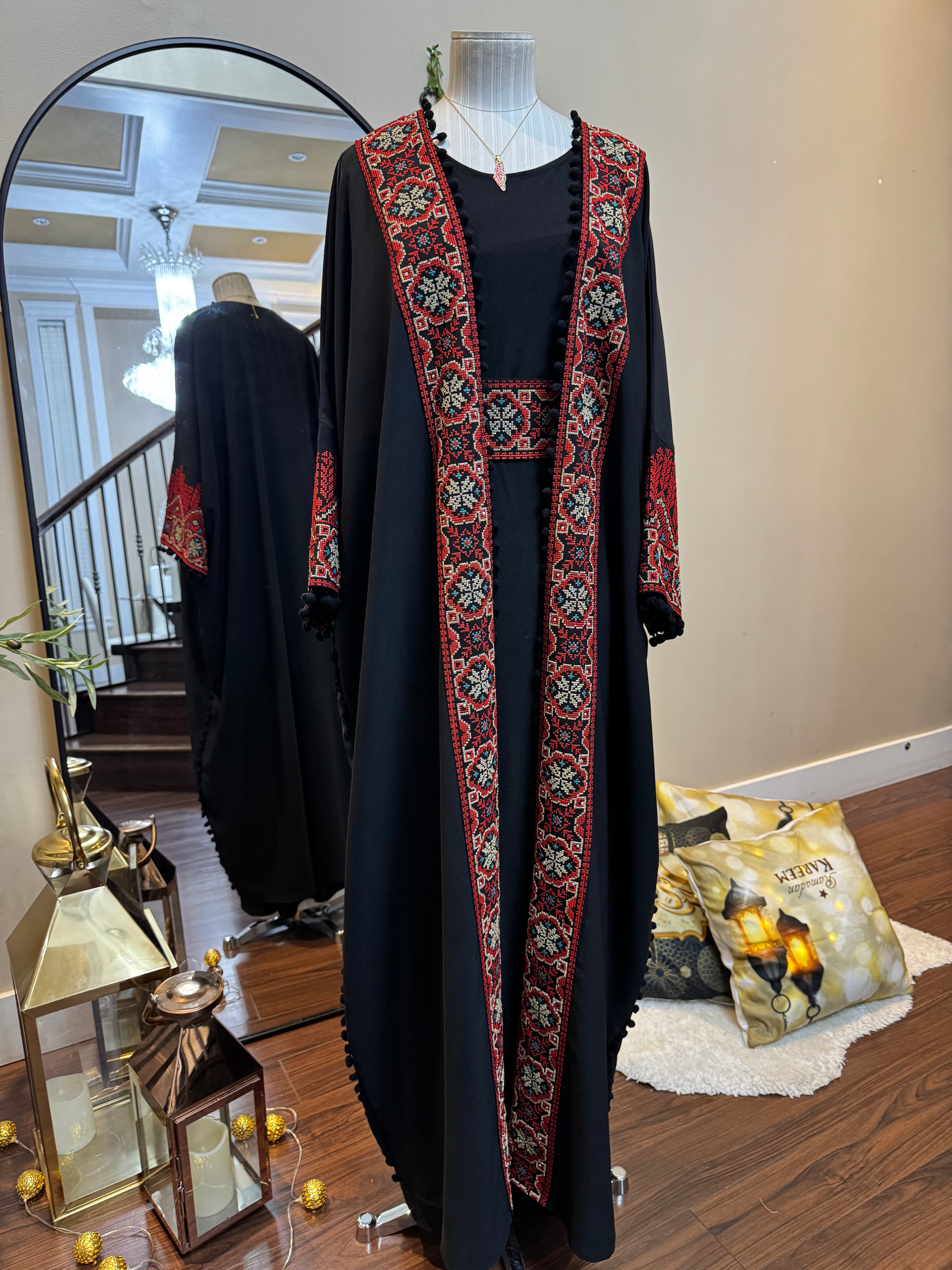 Embroidery Abaya with belt