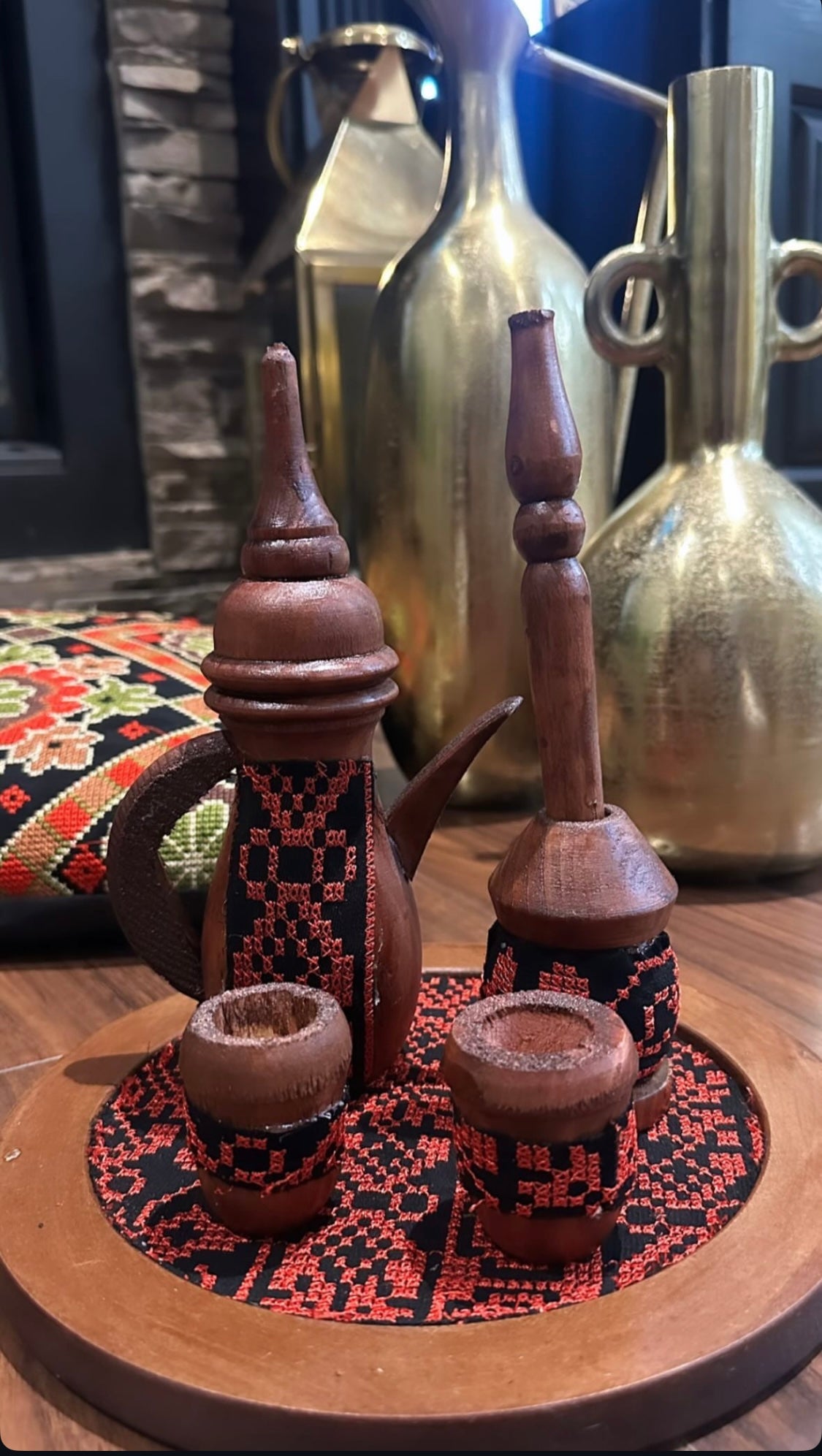 Embroidered Coffee Dallah Set (5 items)