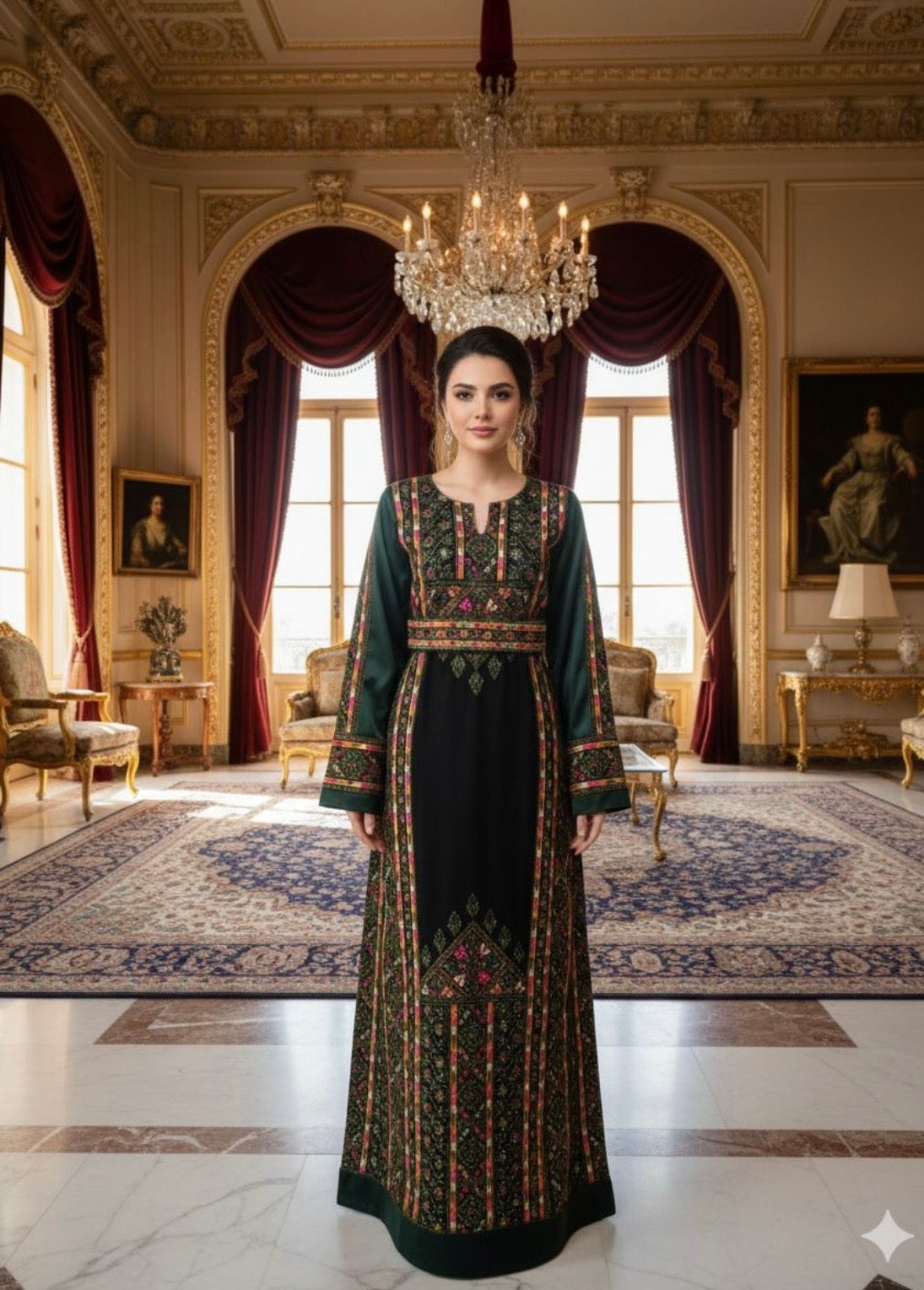 ثوب الزيتون Olive Blossom Dress 🌿