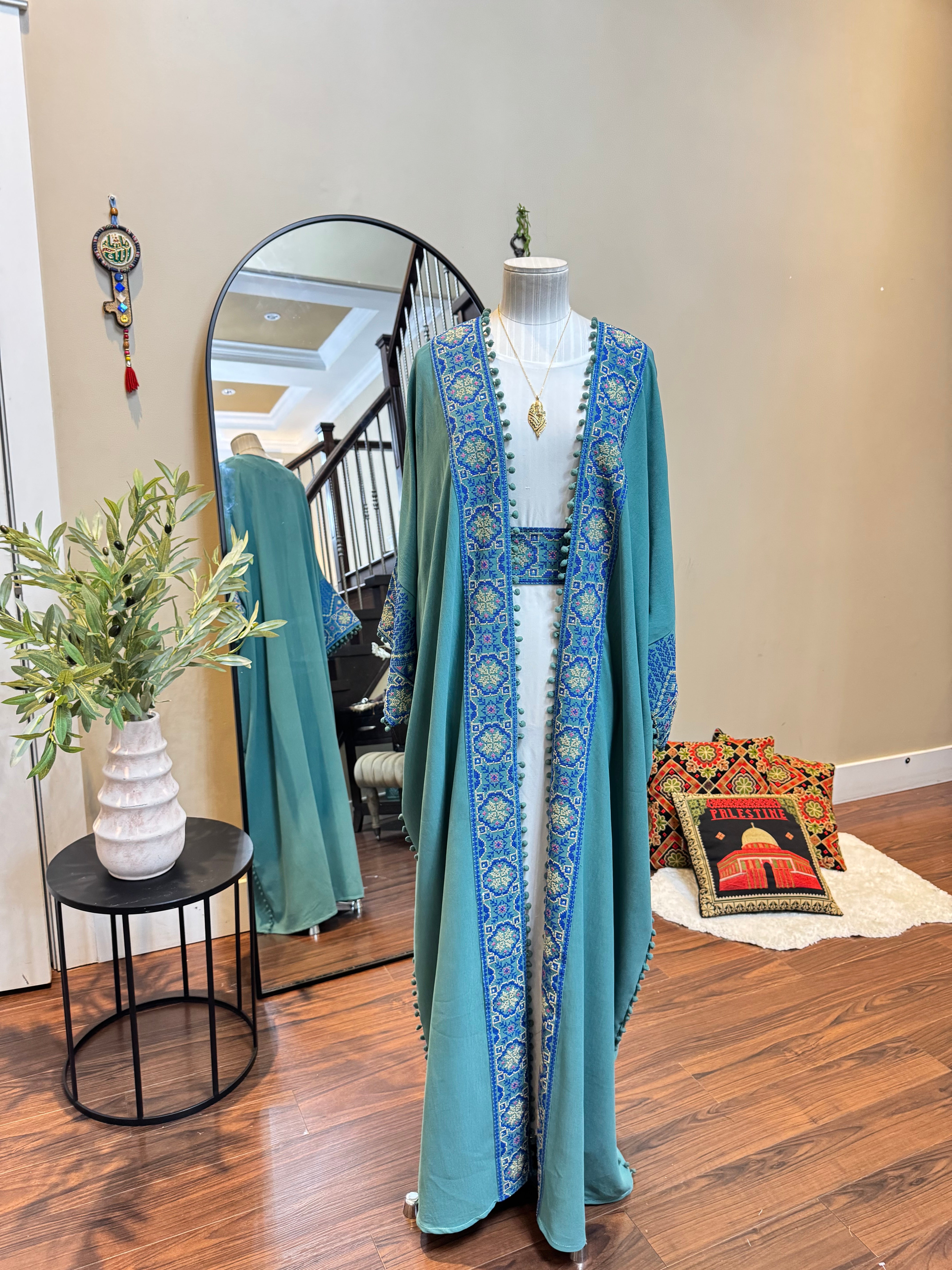 Embroidery Abaya with belt