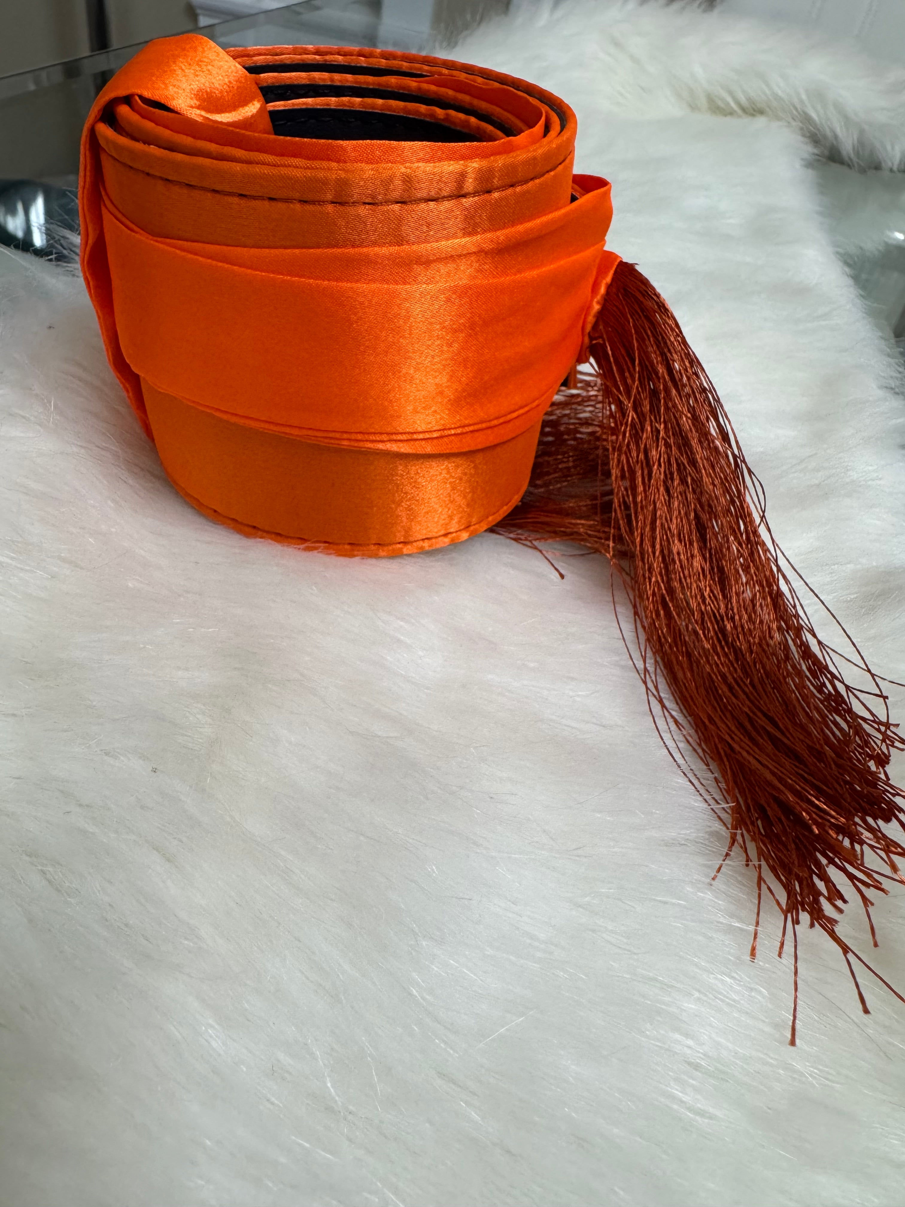 Wide Satin Belt