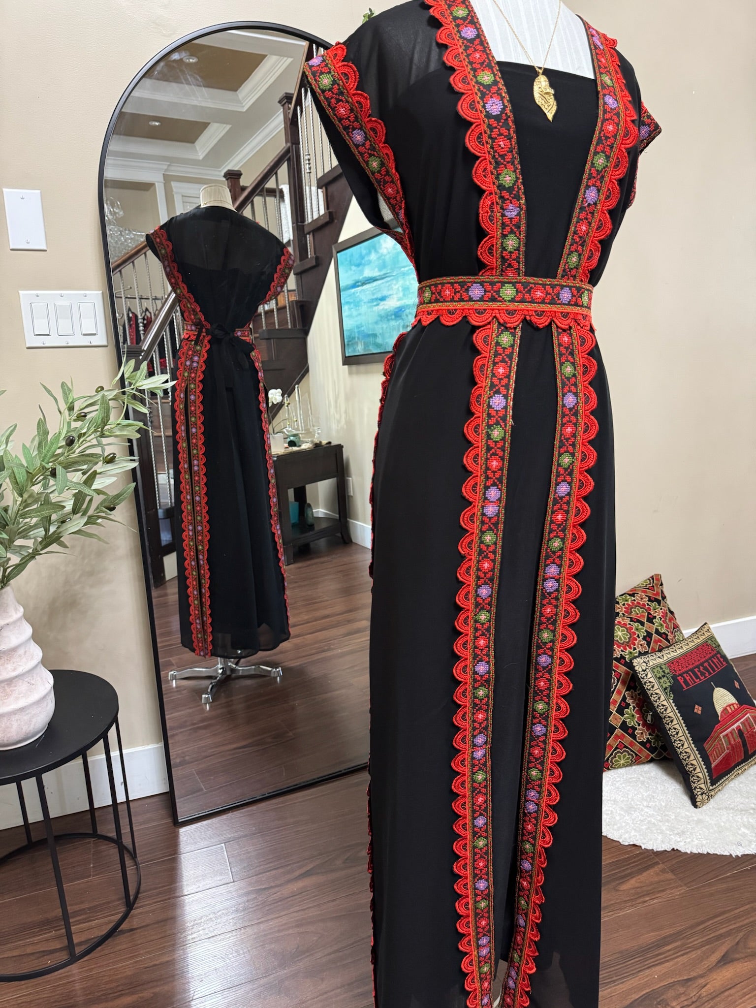 Rose Embroidery Bisht