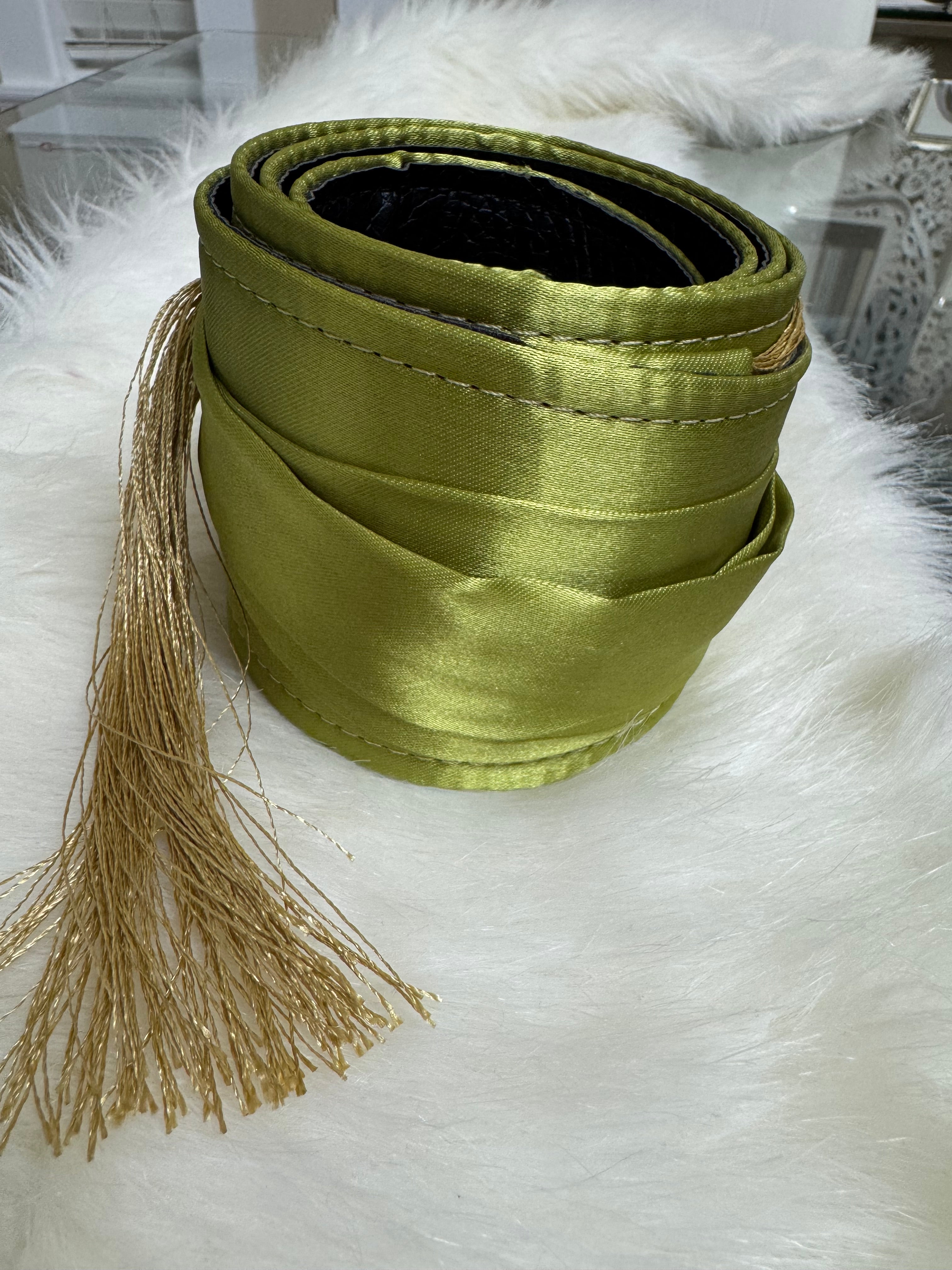 Wide Satin Belt