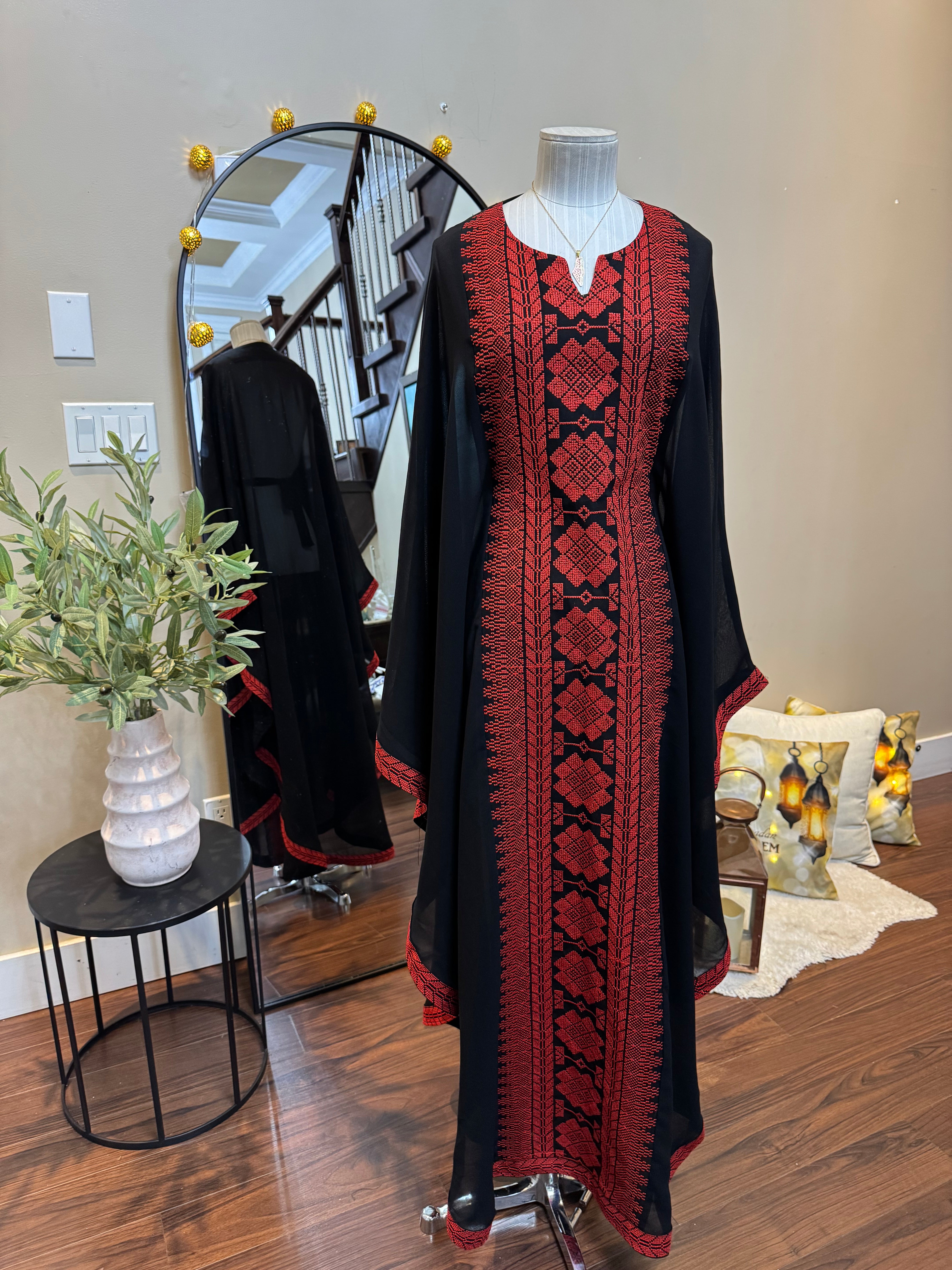 Yashmak Butterfly Embroidery Abaya