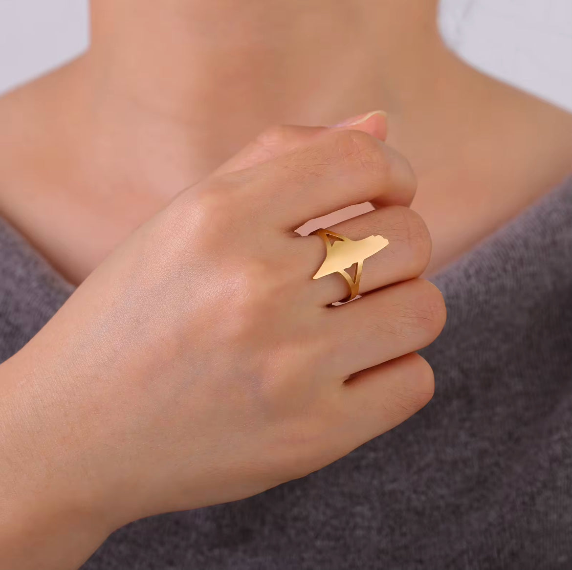 Palestine Map Pendant Ring