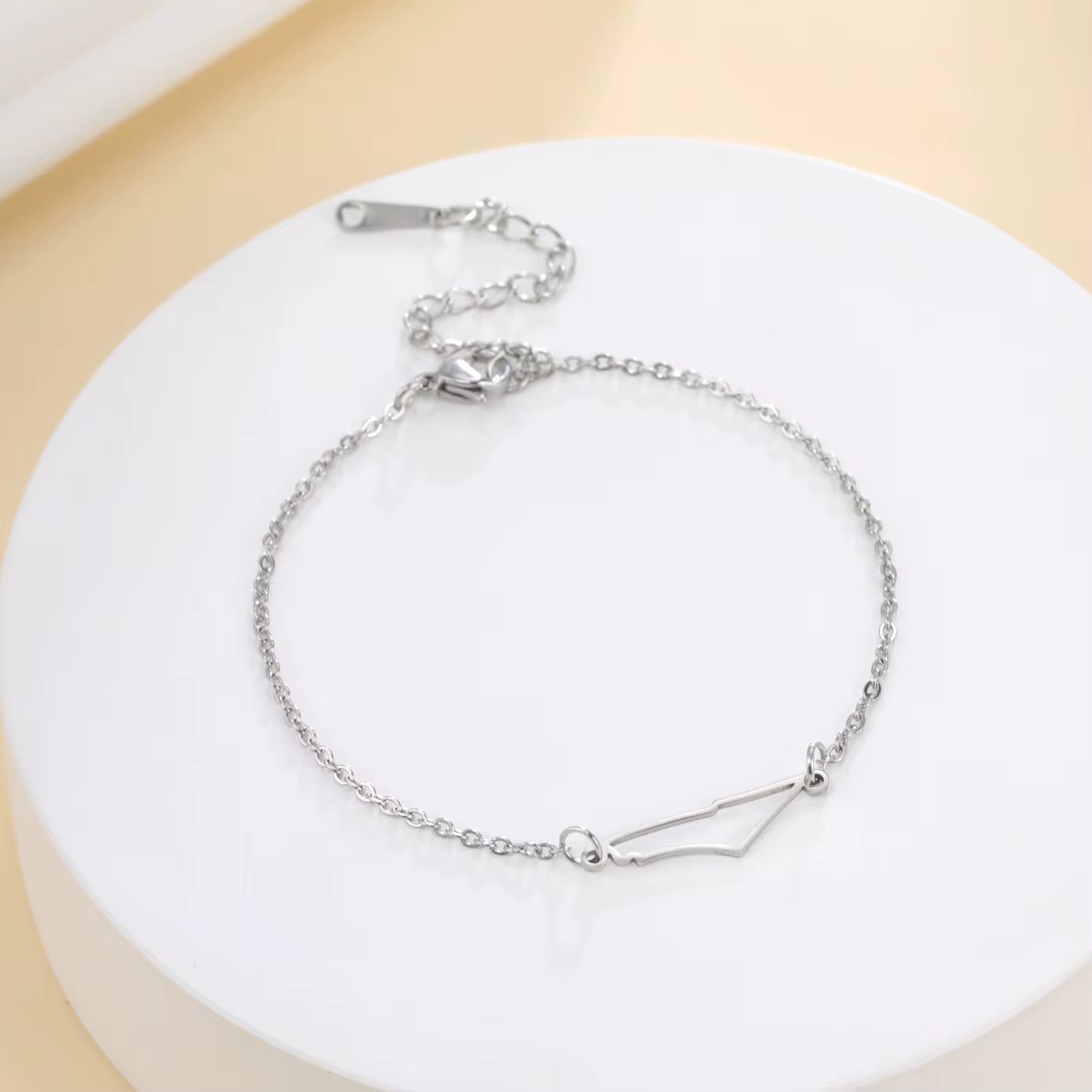 Palestine Map Pendant Bracelet